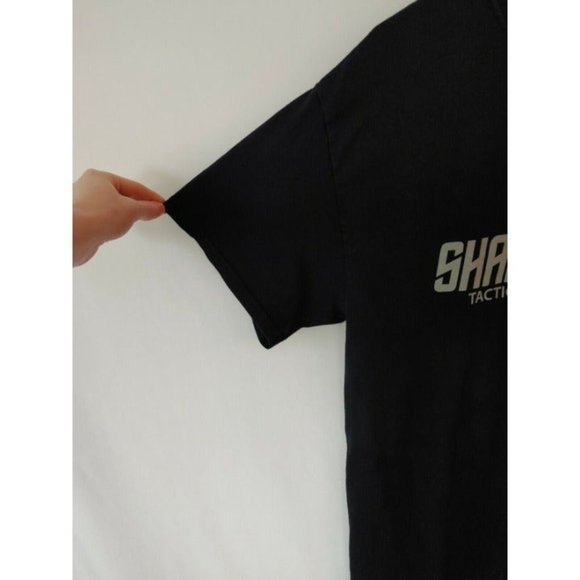 Men's ShadowHawk Tactical X800 Flashlight Shirt Size L Black T-shirt Large Logo - Picture 4 of 7